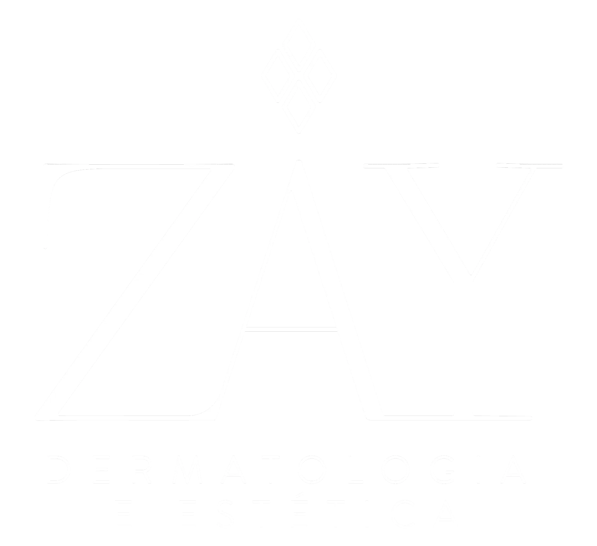 Logo da Zay Estética e Dermatologia na cor branca